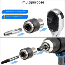 2pcs Tap Socket Set,Extraction Tool with Adjustable ,Suitable for Taps,Reamers,Screw Extractors