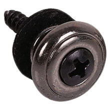 30 Pieces Mushrooms Guitar Strap Buttons Strap Locks Chrome (Black)