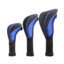 3Pcs Golf Club Cover Driver Cover Long Neck Anti-friction Club for Head Cap Cove Blue