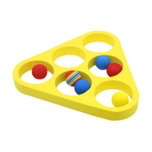 Throw Pool Game Floating Foam Rings Toy with Balls for Kids Adults Triangle Gabobo Ball