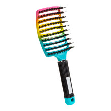 Boar Bristle Hair Brush Curved Vented Oversize Detangling Hair Brush for Women Colorful