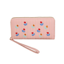 Fashion Card Holder for Women Coin Purse Long Wallet PU Leather Change Pocket Pink