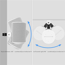 3X Support de Montage Mural pour Era 100, Support Mural en Métal pour Haut-Parleur Sans Fil à Économie D'Espace Home, Blanc