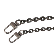 Handbag Metal Chains Gold/Silver/Black Bag Strap flat O chain Gun black 1.2 meters