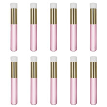 10PCS Nose Pore Blackhead Cleaning Brush Facial Deep Cleaning Washing Pink Gold Flat Head