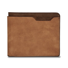 Frosted Bank Credit Card Holder Organizer Multi-slot Wallet Men Retro Clutch Light Brown