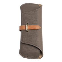 Universal Glasses Case PU Pouch for Reading Glasses Storage Bag Glasses Holder Dark khaki