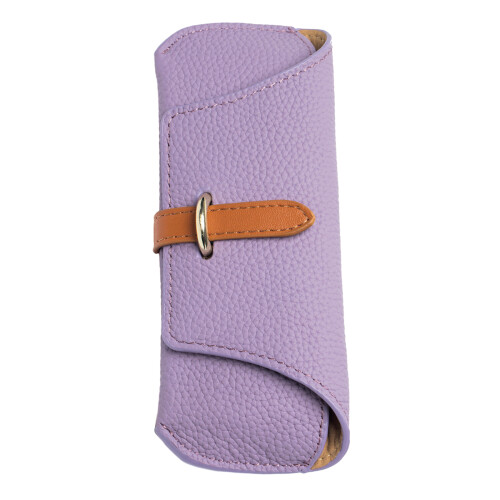 Glasses Protective Pockets Universal Glasses Case PU Pouch for Reading Light purple