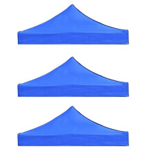 3pcs 2X2M Canopy Top Cover Replacement Four-Corner Tent Cloth Foldable Rainproof Patio Pavilion Replacement