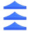 3pcs 2X2M Canopy Top Cover Replacement Four-Corner Tent Cloth Foldable Rainproof Patio Pavilion Replacement 1