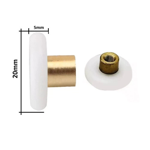 4x wheel Shower Door Rollers 20mm Replacement 1