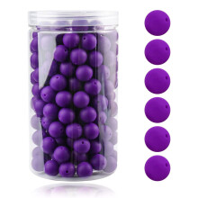 105pcs Pacifier Clip Bead Bulk DIY Teether Loose Bead Jewelry Infant Shower Deep purple
