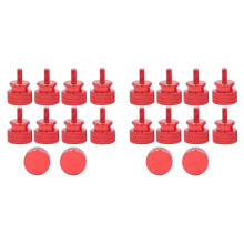 20 Stks/Partij UNC6-32 M3.5 Handschroef voor GPU Houder PSU Computerkast Zijpaneel Schroeven PC Monteren Waterkoeling Rood