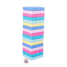 Wooden Building Block Set Stacking Tower Interaction TopplingTower Layered High Pure Co