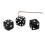 3x Volume Tone Control Knobs Speed Knobs Replacement with Wrench for Bass Guitar Black 1