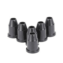 6Pcs/set Guitar Body Ferrules Bushing Parts String Caps Mounting Buckle Through Black