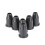 6Pcs/set Guitar Body Ferrules Bushing Parts String Caps Mounting Buckle Through Black 1