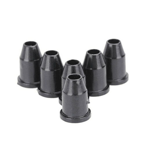 6Pcs/set Guitar Body Ferrules Bushing Parts String Caps Mounting Buckle Through Black