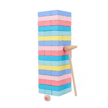 Developmental Stacking Tower Toy Balance Block Kids Hand Eye Stacked high color b