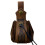 Medieval Leathers Pouch Drawstring Bag Portable Renaissance Coin Purse Brown Swordpattern 1