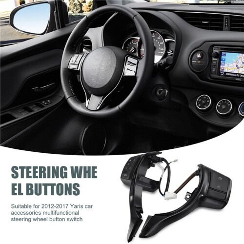 Car Multi-Function Steering Wheel Cruise Control Buttons  for  Vitz Yaris Verso-S 2012-2017