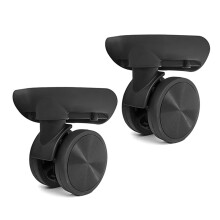 1 Pair Replacement Luggage Wheels Durable and Smooth Rolling Suitcase Parts W193 black