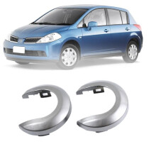8St Bilinvändiga Dörrhandtag Kåpa Handtag Escutcheon för Tiida 2005-2010 1.6 LIVINA NV200 Geniss Silver Grey