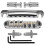 Roller Saddle Tune O Matic Guitar Bridge with 2 Studs for Electric Guitar Silver 1