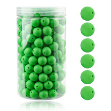 105PCS Silicone Bead Pacifier Clip DIY Accessories Loose Teething Beads Jewelry Green