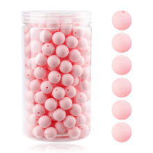 Loose Bead DIY Teether Kits Baby Jewelry Making Kits Pacifier Clip Accessories Light pink