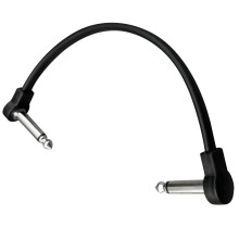 Low Noise Quality Guitar Patches Cable Plug Right Angle Guitar Patches Cables 15cm Black