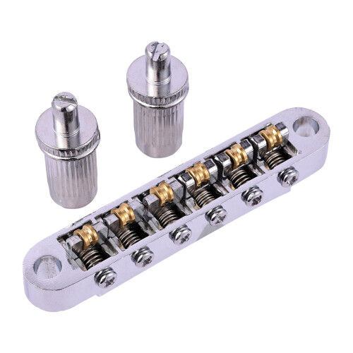 Zinc Alloy Guitar Bridge Roller Saddle 6 String Electric Guitar Part Replacement Silver