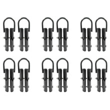 1.5 Inch Climbing Rope Clamp,12 Sets Rope Climb Clasp Workout Rig Attachment Hook