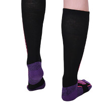Thermal Knee High Warm Socks Men Women for Winter Skiing Snowboarding Hunting Purple black