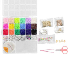 Clay Beads Bracelet Making Kit for Beginner, Friendship Preppy Polymer Beads for Bracelets Jewelry Making Kit