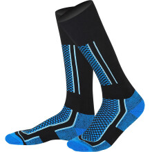 Wool Ski Sock for Skiing,Outdoor Sports Performances Sock Thermal Knee High Blue black