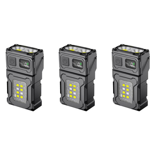 3X COB Rechargeable Work Light,  Outdoor Flashlight Camping Light, Running Light, Riding Light and Signal Light