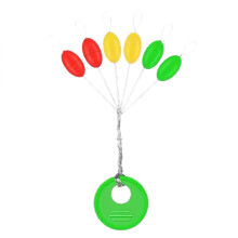 100 Pcs Colorful Beads Fishing Bobber Stopper Oval/Cylinder Float Stop Olive type 1 large