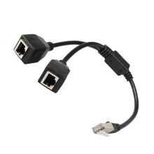 4X RJ45 Ethernet Splitter-Kabel, 1 Hane Till 2 Ethernet-Kontaktkabel Lämplig Cat5, Cat6 LAN Ethernet-Uttagsadapter