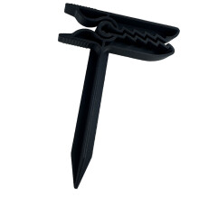 Serrated Towel and Blanket Clip with Stake for Beach and Lawn Use Black