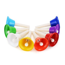 8 Note Handbells Set Colorful Hand Bells Musical Bells Percussion Instrument