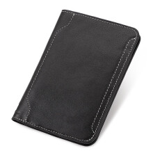 Stylish Passport Cover Credit Card Organizer Wallet for Travel Document Storage Black
