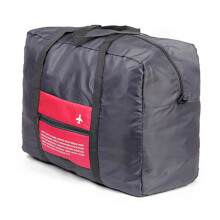 Foldable Nylon Travel Organizer Lightweight and Waterproof Storage Pouch for Men Rose Red