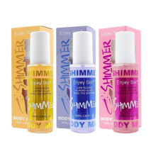 (pink) Glow Shimmer Body Oil Moisturizing Waterproof Highlighter for Face and Body, Radiant Liquid Glow