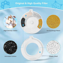 4-Pack Utbytesfilter för 3,6L/4,6L/6L/8L Heavy Force Pet Water Dispenser, Byte Av Vattenfilter för Hundar, (1 Borste)