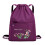 Drawstring Flower Backpack with Front Pocket for Commute and Campus Purple 1