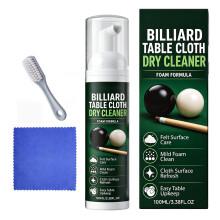 Billiard Table Cloth Dry Cleaner Set for Pool Tables with Brush and Towel