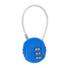Combination Travel Cable Lock for Bicycle Scooter Tear Resistant Helmet Lock Blue 13cm