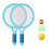 1 Pair Kid Badminton Rackets, Kids Mini Shuttlecocks Balls Set Include 2 Rackets Blue 1