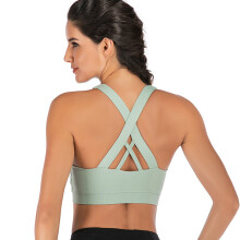 Fashion Sports Bra Workout for Tank Tops for Women Crop Running Pea green color 2XL